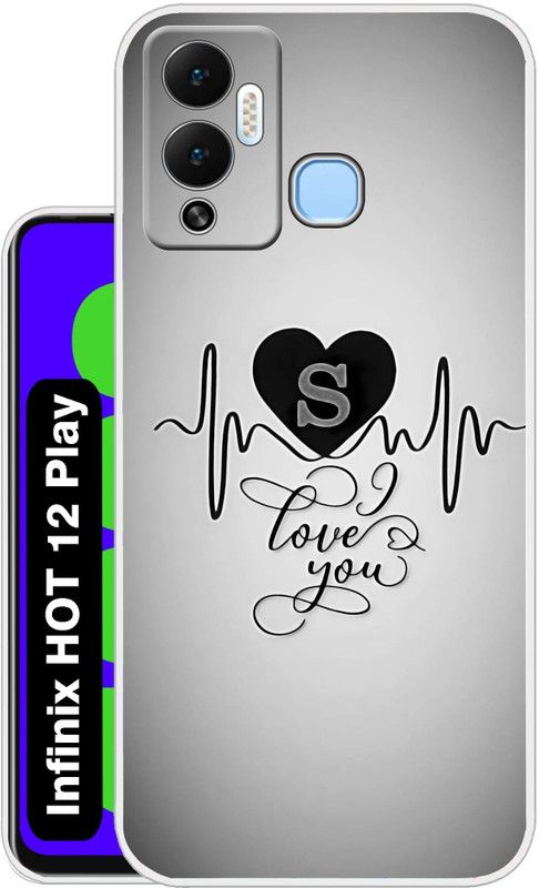 Case Club Back Cover for Infinix HOT 12 Play  (Grey, Black, Silicon, Pack of: 1)