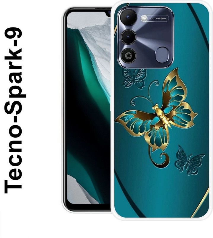 JATLAND Back Cover for Tecno Spark 9  (Green, Grip Case, Silicon)