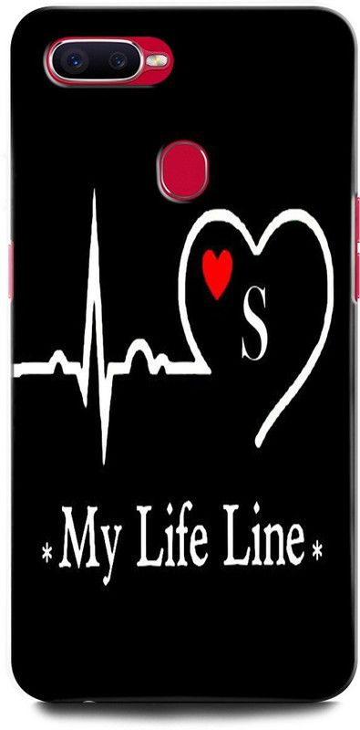 ORBIQE Back Cover for OPPO F9 CPH1881 S, S LETTER, S ALPHABET, MY LIFE LINE S  (Multicolor, Hard Case, Pack of: 1)
