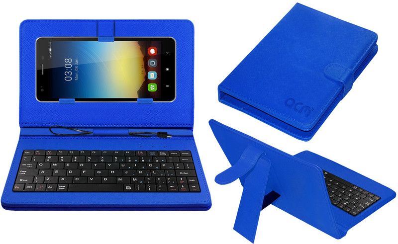 ACM Keyboard Case for Videocon Thunder Plus One  (Blue, Cases with Holder)