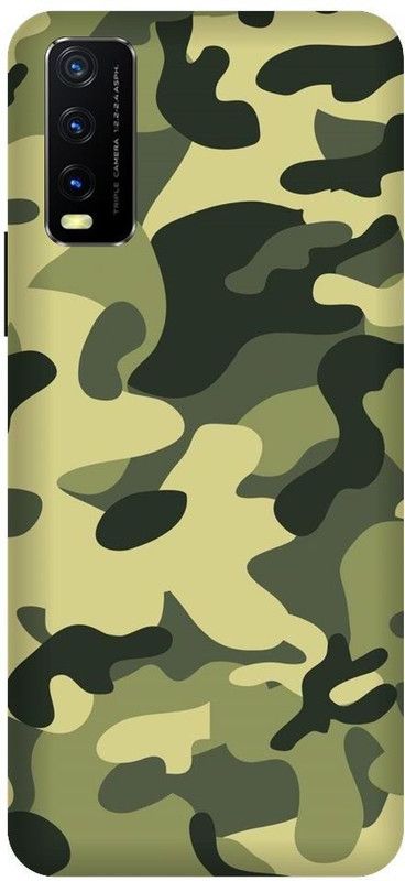 URCHIN Back Cover for Vivo Y20G Camouflage, Army, Army Print, Abstract, Green, Pattern  (Multicolor, Shock Proof, Pack of: 1)