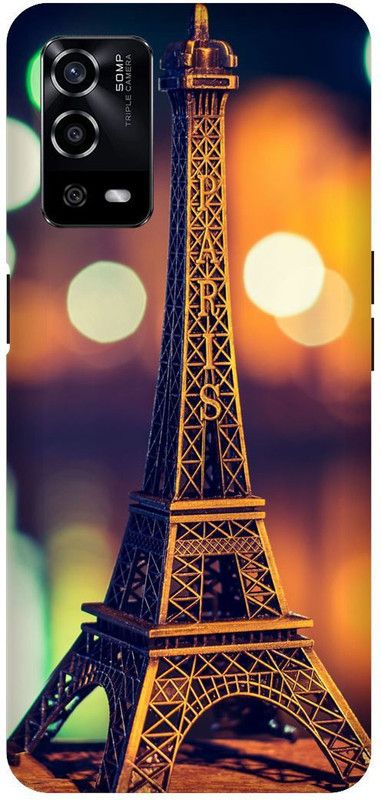 UMPRINT Back Cover for Oppo A55/CPH2325, Eiffeltower, Pink, Love Printed Back Cover  (Multicolor, Hard Case, Pack of: 1)