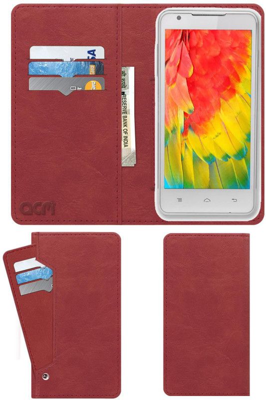 ACM Flip Cover for Lava Iris 503  (Pink, Cases with Holder, Pack of: 1)
