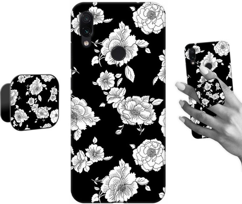 COBIERTAS Back Cover for Mi Redmi Note 7 Pro  (Black, White, Cases with Holder, Pack of: 2)