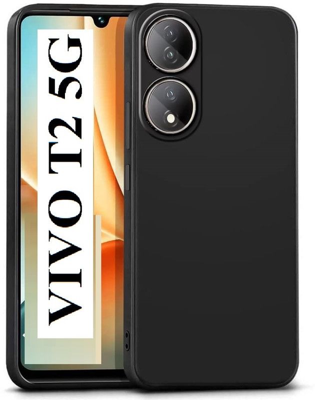 BRENZZ Back Cover for Vivo T2 5G, Vivo T2, (CA)  (Black, Shock Proof, Pack of: 1)