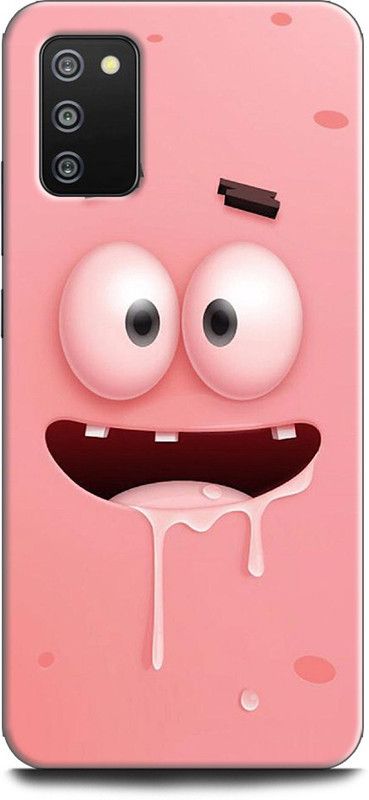 INDICRAFT Back Cover for SAMSUNG Galaxy F02s CARTOON, EMOJI, ABSTRACT, SPONGBOB SQUARPANTS, PETRIC  (Multicolor, Dual Protection, Pack of: 1)
