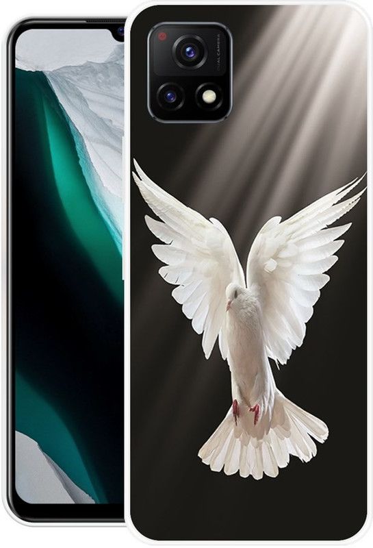 Vaultart Back Cover for Vivo Y72 5G  (Black, White, Dual Protection, Silicon, Pack of: 1)