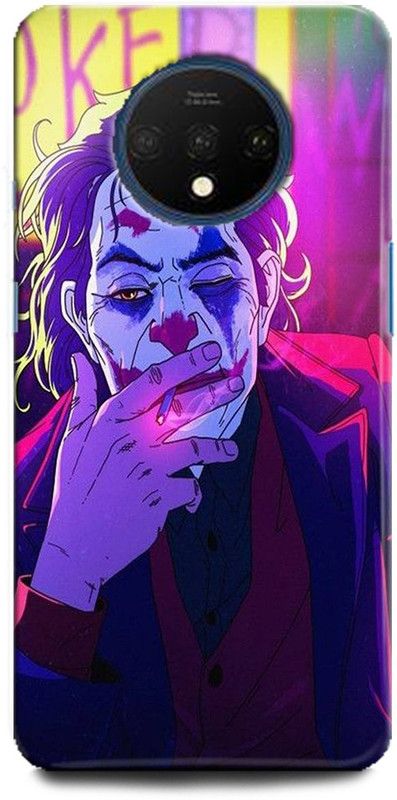 WallCraft Back Cover for One Plus 7T JOKER, ANIME, JACQUINN, DC COMIC, JOKER FACE  (Multicolor, Dual Protection, Pack of: 1)