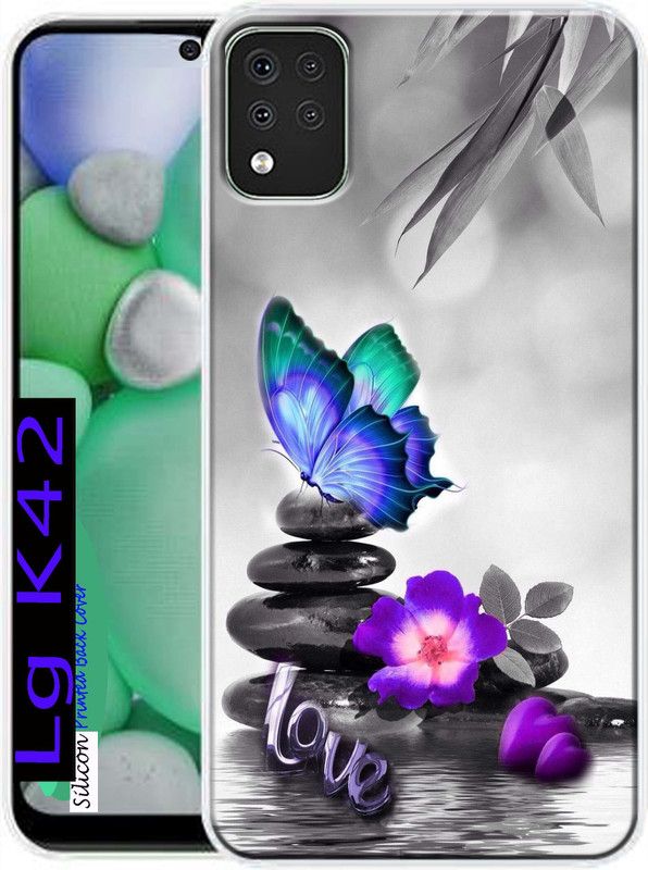 LUCASTENN Back Cover for LG K42  (Grey, Dual Protection, Silicon, Pack of: 1)