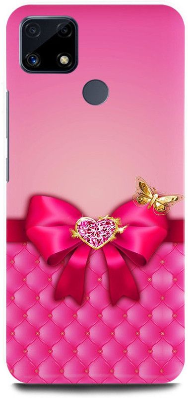 JUGGA Back Cover for realme C15, RMX2180, PINK, HEART, MATTRESS, SHAPE, LOVE  (Pink, Hard Case, Pack of: 1)