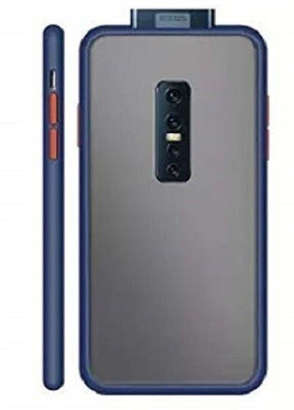 Wideals Back Cover for Vivo V17 Pro Frosted back smoke cover  (Blue, Charging Case, Pack of: 1)