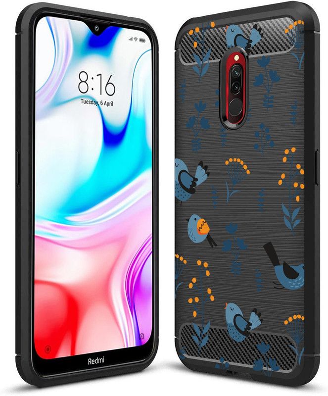 Fashionury Back Cover for Mi Redmi 8  (Multicolor, Shock Proof, Pack of: 1)