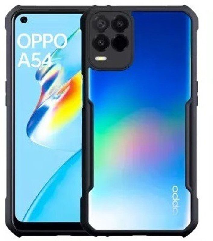S-Hardline Back Cover for Oppo A54 5G, Soft Bumper Anti Scratch  (Transparent)