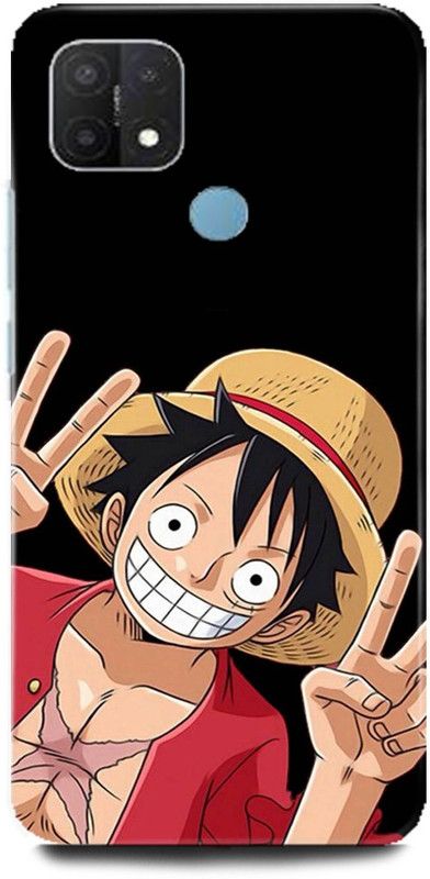 Afterglow Back Cover for Oppo A15 LUFFY, MONKEY D LUFFY, ANIME, ANIMATION, YELLOW, FUNNY, CARTOON  (Multicolor, Shock Proof, Pack of: 1)
