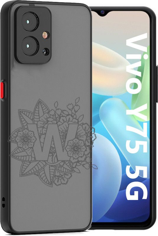Lilliput Back Cover for VIVO Y75 5G  (Black)