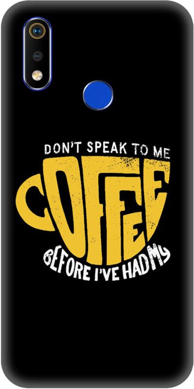 Smutty Back Cover for Realme 3, RMX1825, RMX1821 - Coffee Print  (Multicolor, Hard Case, Pack of: 1)