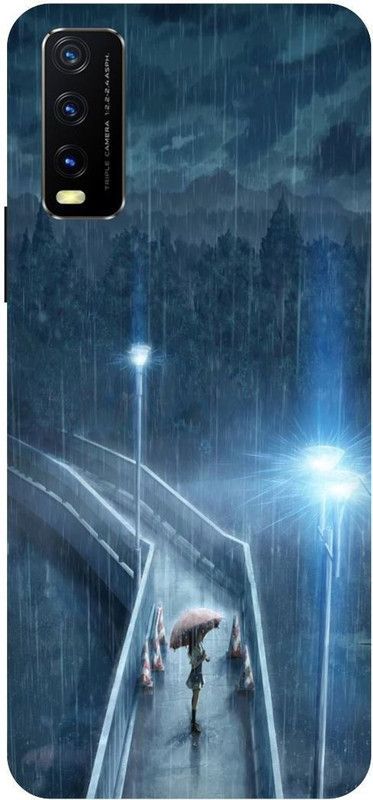 Bluvver Back Cover for Vivo Y20A  (Blue, Hard Case)