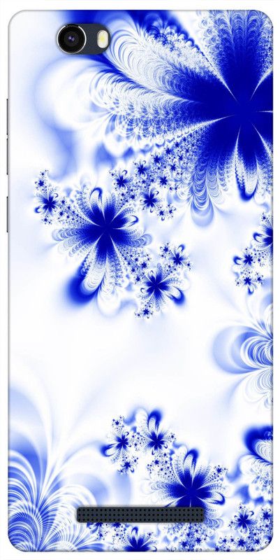HDPrint Back Cover for Lava A97 4G  (Blue, White, Grip Case, Silicon)