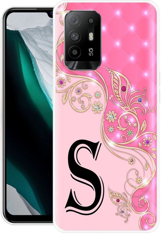 INDIALAND Back Cover for Oppo F19 Pro Plus 5G  (Pink, Black, Grip Case, Silicon)