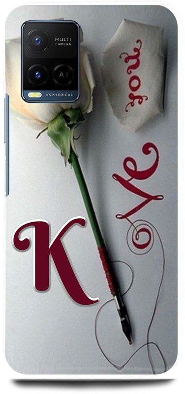 play fast Back Cover for Vivo Y21E K, NAME, LETTER, ALPHABET, LOVE  (Silver, Hard Case, Pack of: 1)