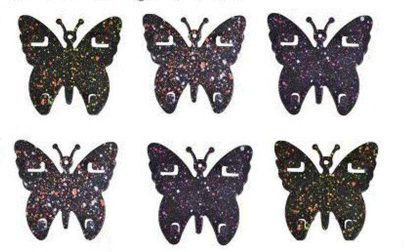SAFESEED Butterfly Wall Mobile Phone BFS42 Hanging Stand Charger Charging Station Docking Mount Plastic with Strong Self Adhesive for All Mobile Phones - Pack of 6 Mobile Holder