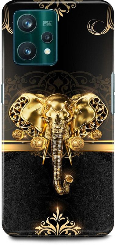 play fast Back Cover for OPPO A76, CPH2375 GOLDEN, BLACK, GANESH, JI, ELEPHANT, ART  (Gold, Hard Case, Pack of: 1)