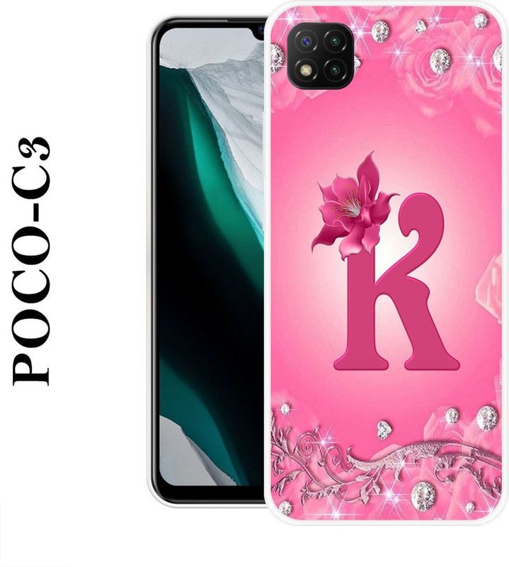 JATLAND Back Cover for Poco C3  (Pink, Grip Case, Silicon)