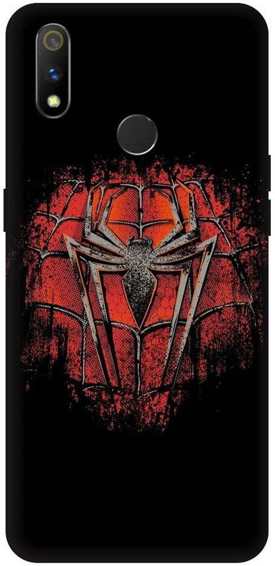 URCHIN Back Cover for Realme 3 Spiderman, Spiderman logo, Marval, superhero, Comic  (Multicolor, Shock Proof, Pack of: 1)