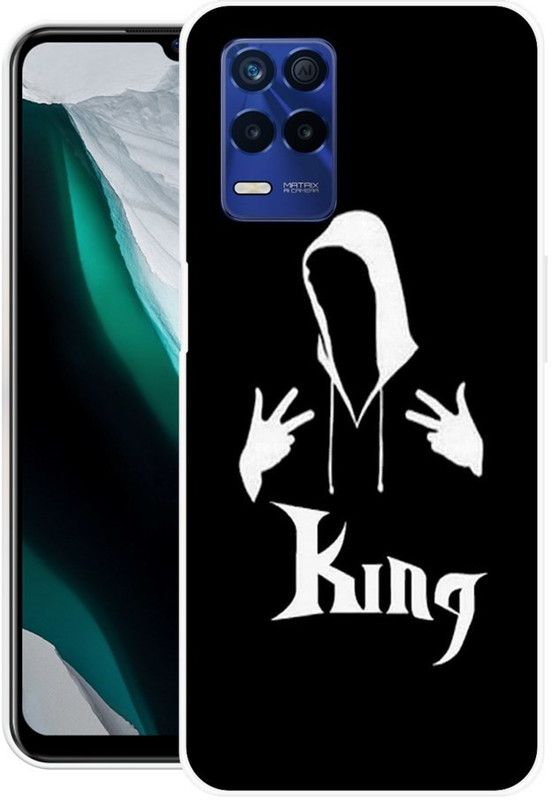 RJ14 (Online) Back Cover for Realme 8 5G, Realme 8s 5G, Realme Narzo 30 5G  (White, Black, Silicon)