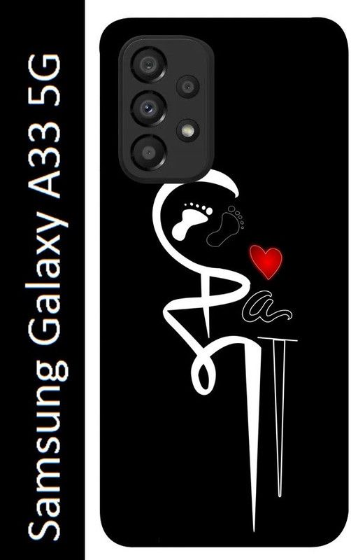 SillyStore Back Cover for Samsung Galaxy A33 5G  (Black, White, Grip Case, Silicon, Pack of: 1)