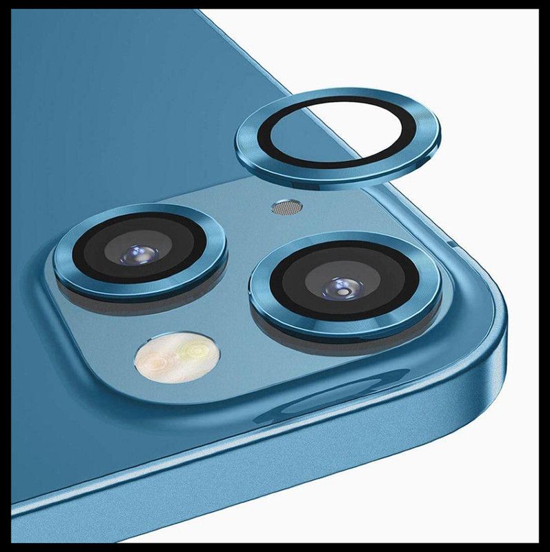 SLWAX Back Camera Lens Ring Guard Protector for IPhone 13 HD Clarity Aluminum Alloy Metal Ring Scratch proof  (Pack of: 1)