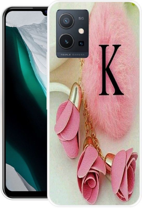 RJ14 (Online) Back Cover for VIVO Y75 5G  (White, Pink, Grip Case, Silicon)