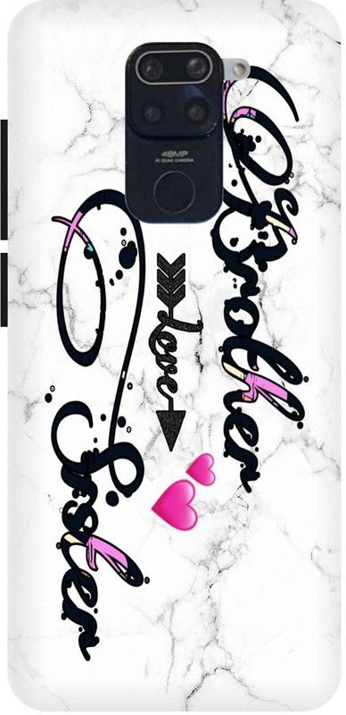 PICHKU Back Cover for REDMI NOTE 9-M2003J15SC-BHAI,BAHAN,BROTHER,SISTER,LOVE,LIFE,LINE,SISTA  (White, Hard Case, Pack of: 1)