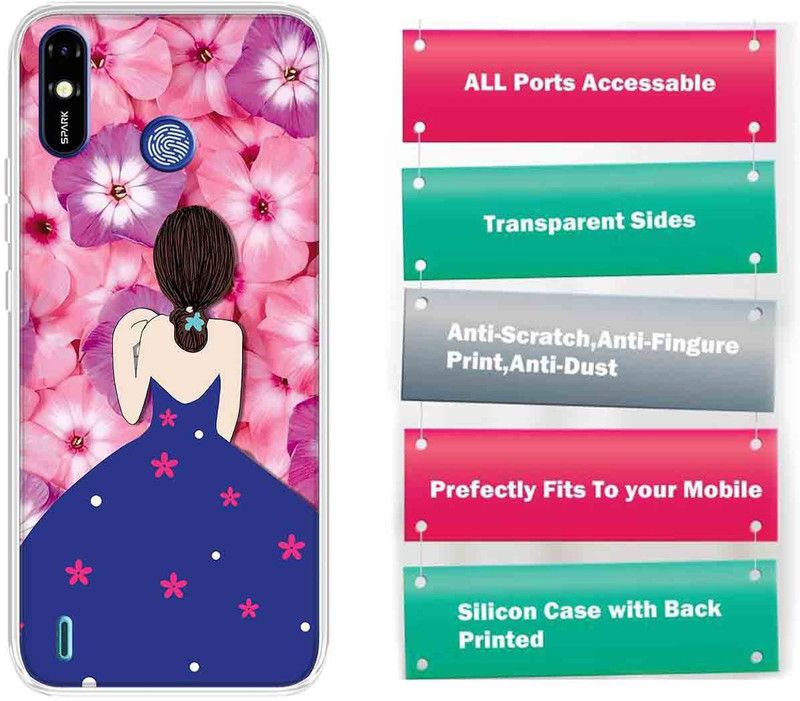 SWAGMYCASE Back Cover for Tecno Spark Go Plus  (Multicolor, Silicon, Pack of: 1)