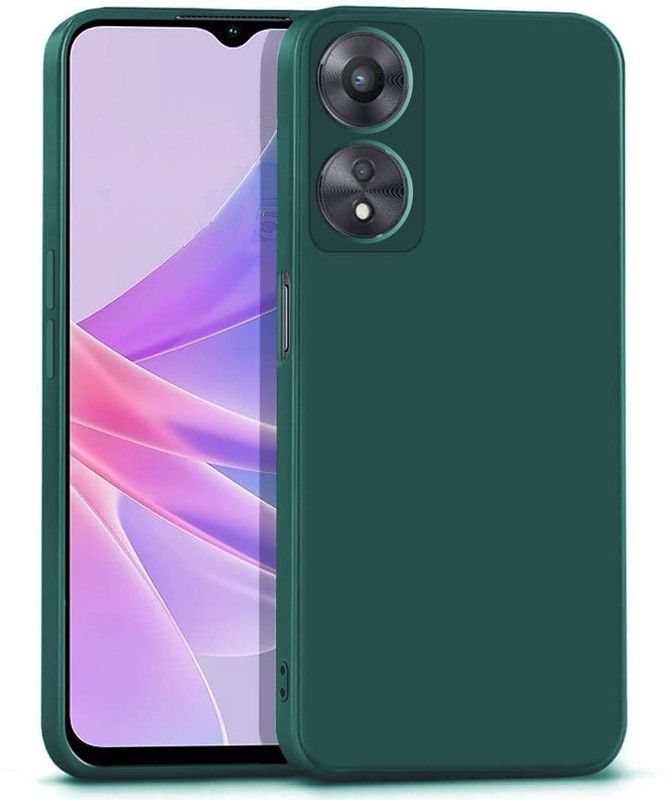 S-Softline Back Cover for Oppo A58 5G, inner Soft Microfiber Cloth Cushion Lining Bubble Proof Candy case  (Black, Pack of: 1)