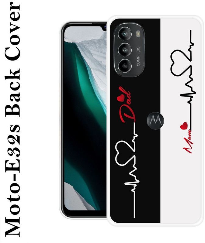 INDIALAND Back Cover for Motorola Moto G82 5G  (Black, White, Silicon, Pack of: 1)