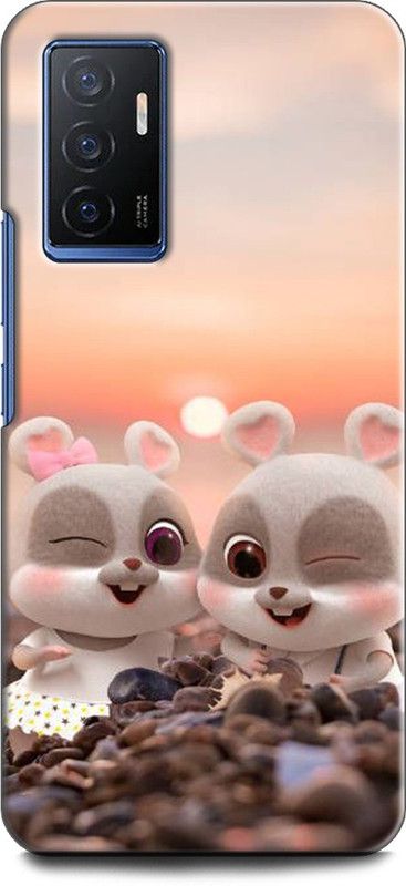 KEYCENT Back Cover for Vivo V23e 5G, V2126 RABBIT, MASCOTA, PET, CUTE, CARTOON  (Multicolor, Shock Proof, Pack of: 1)