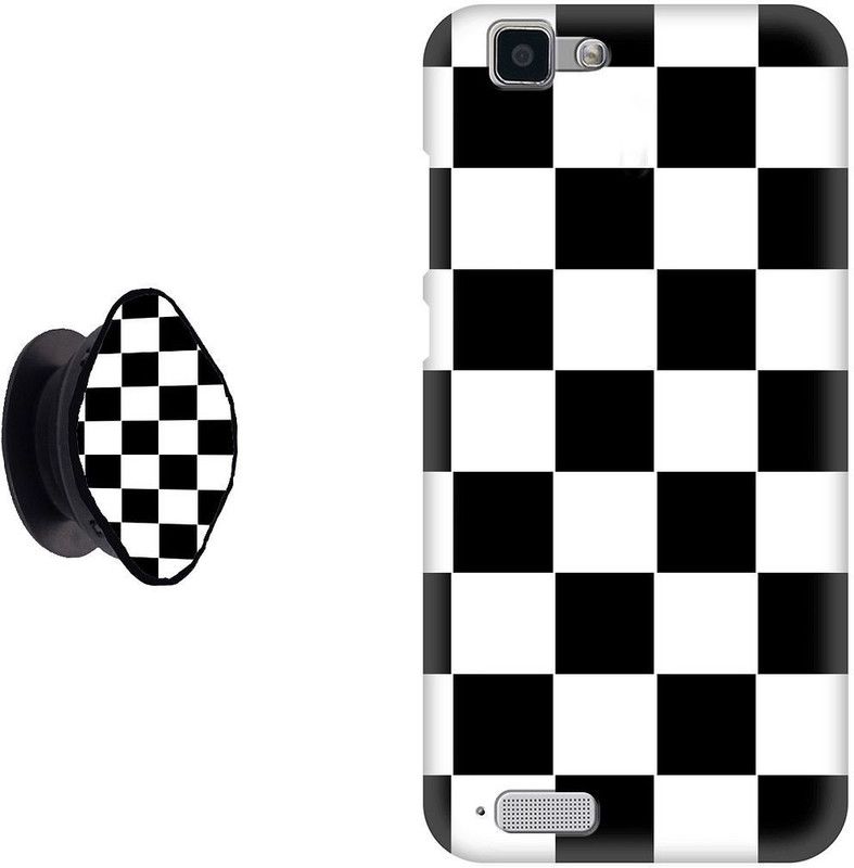 My Swag Back Cover for Vivo V1  (White, Black, Cases with Holder, Pack of: 2)