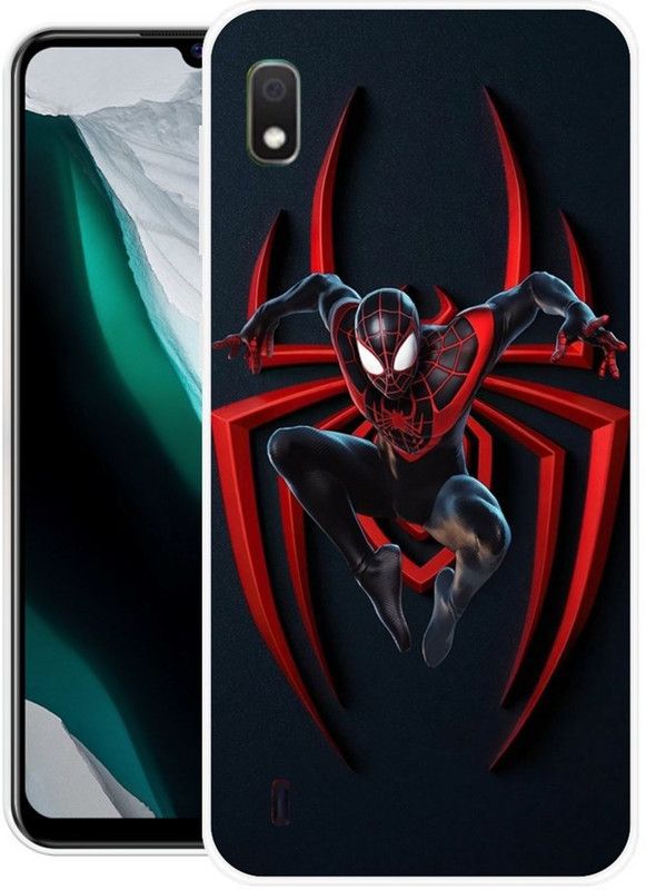 BLUEZAP Back Cover for Samsung Galaxy A10  (Black, Red, Grip Case, Silicon, Pack of: 1)