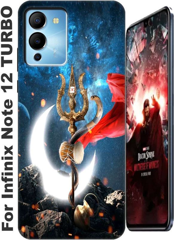 Burdak Back Cover for Infinix Note 12 Turbo 2548  (Blue, Shock Proof, Silicon, Pack of: 1)