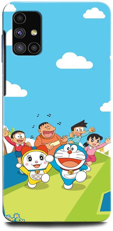 ORBIQE Back Cover for Samsung Galaxy M51 DORAEMON, NOBITA, CARTOON, FUNNY, CUTE, DORAEMON  (Multicolor, Hard Case, Pack of: 1)