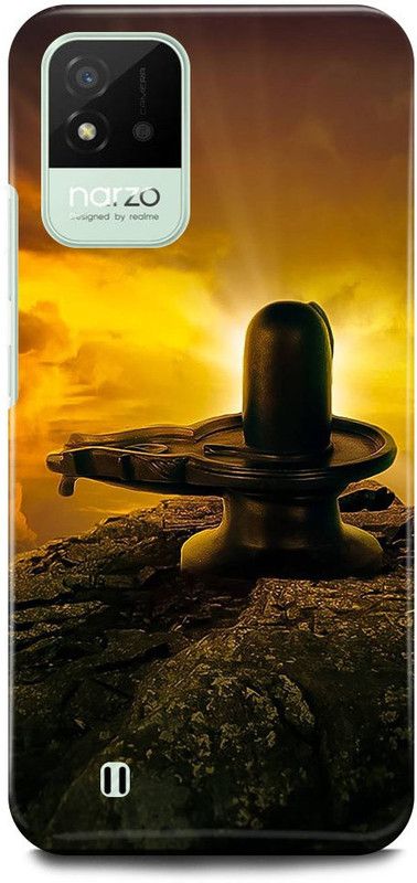 FUGGA Back Cover for realme Narzo 50i, SHIV, SHIV, JI, BHOLENATH, MAHAKAL, MAHADEV  (Yellow, Hard Case, Pack of: 1)