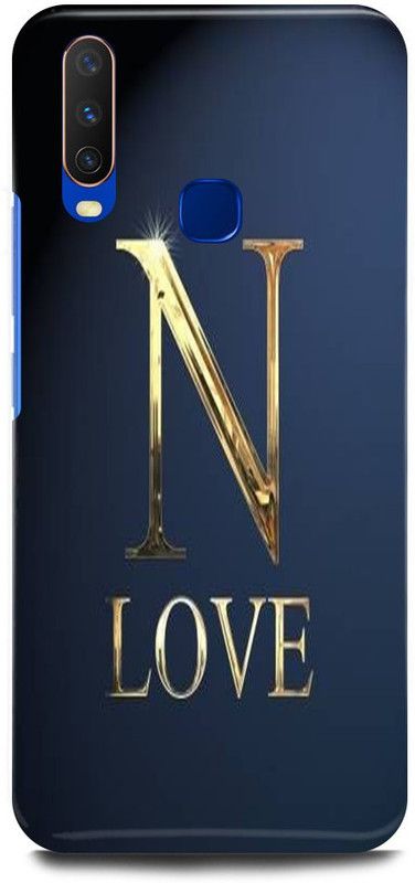 FUGGA Back Cover for Vivo Y17, 1902, N, LETTER, ALPHABET, LOVE, N, NAME  (Multicolor, Hard Case, Pack of: 1)