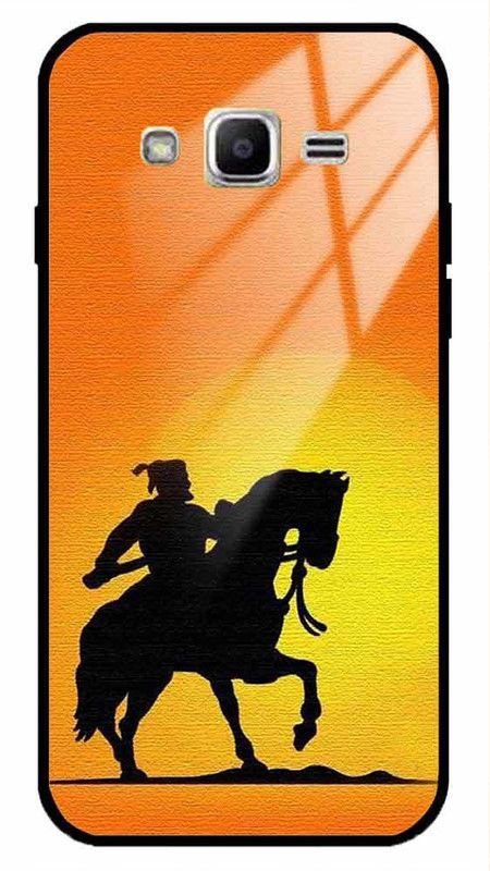 NDCOM Back Cover for Samsung Galaxy J7 2015 Chatrapati Shivaji Maharaj Printed Glass Case  (Multicolor, Grip Case, Pack of: 1)