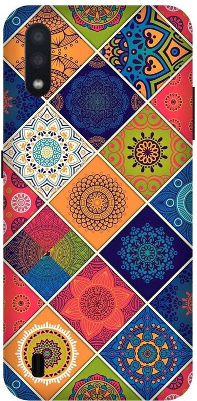 UMPRINT Back Cover for Samsung Galaxy M01 Flower, Mandala Patterns Printed Back Cover  (Multicolor, Hard Case, Pack of: 1)