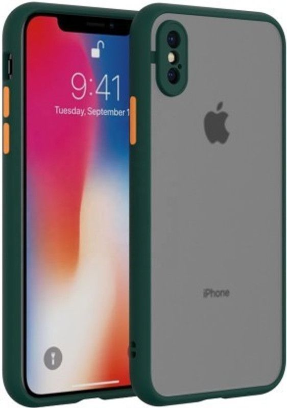 Cermarise Back Cover for Apple iPhone XS  (Green, Camera Bump Protector, Pack of: 1)