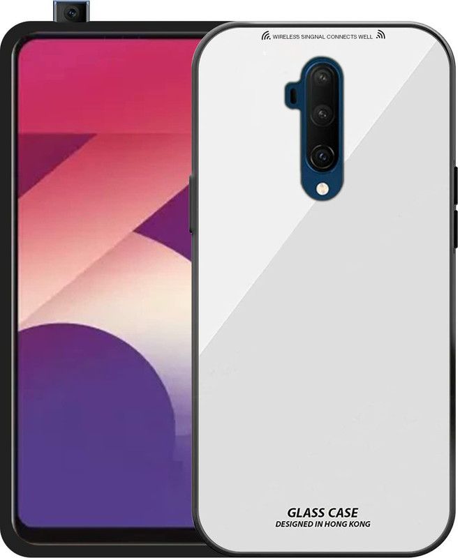 Riches Back Cover for OnePlus 7T Pro  (White, Black, Pack of: 1)