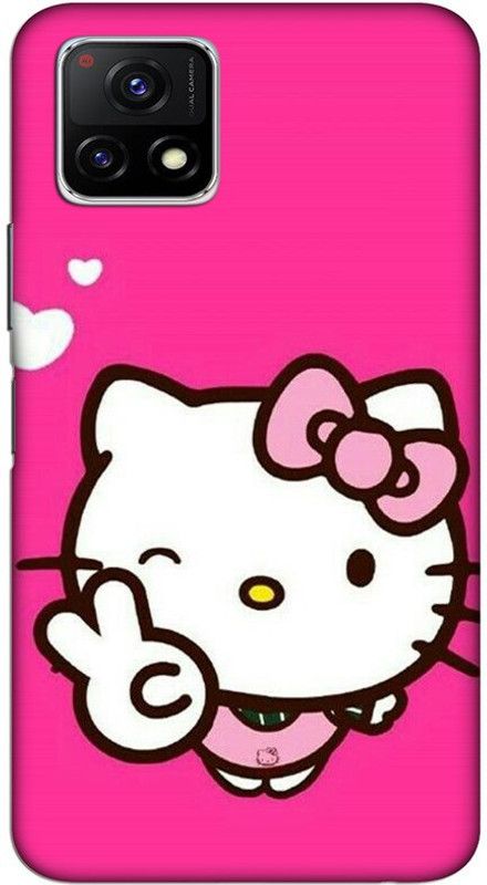 CROKIAN Back Cover for Vivo Y72 5G Hello Kitty Back Cover  (Pink, Hard Case, Pack of: 1)