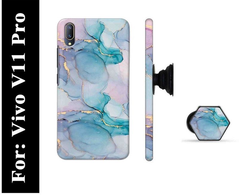 Elite Case Back Cover for Vivo V11 Pro  (Blue, Cases with Holder)