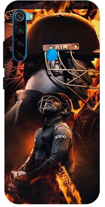 PICHKU Back Cover for REDMI NOTE 8-M1908C3JH-MAHENDRA,SINGH,DHONI,CSK,7,MSD,MAAHI,CHENNAI,SUPER,KING,SPORTS,IPL  (Grey, Hard Case, Pack of: 1)